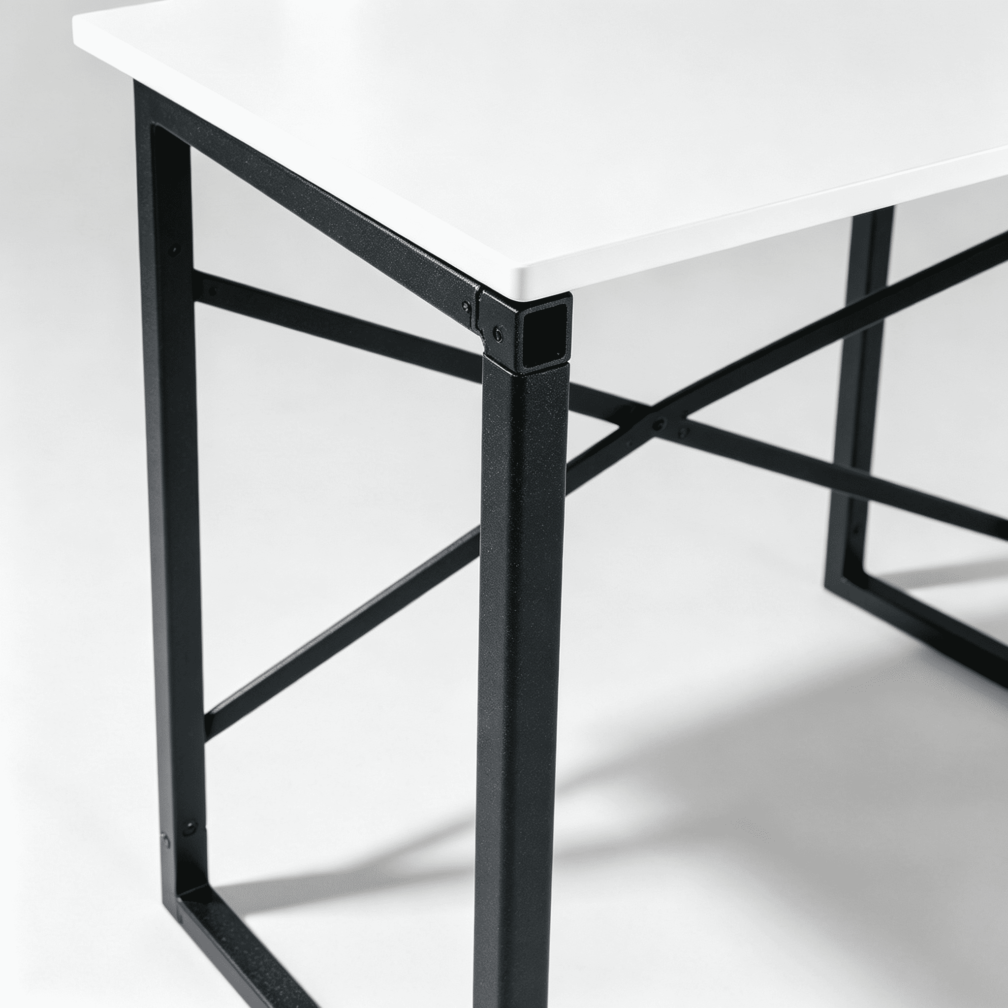 Small Writing and Computer Desk with Wooden Top and Metal Frame, 35 in, for Teens Bedroom and Home Office