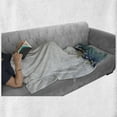 thumbnail image 6 of Japanese Wave Soft Flannel Fleece Blanket, Aquatic Swirls Birds of Ocean Ukiyo-e Style Artwork Greyscale Background, Cozy Plush for Indoor and Outdoor Use, 50" x 60", Grey Blue Cream, by Ambesonne, 6 of 6