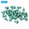 thumbnail image 3 of Uxcell 5/32 x 1/4 Inch Ground Screws, 30 Pack Green Grounding Screw Hex Phillips Head Flanged for Home, 3 of 5