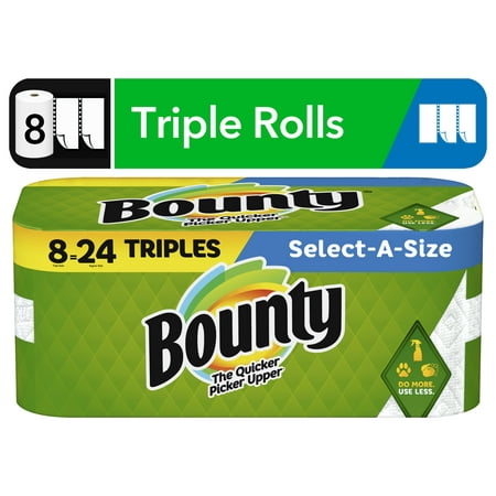 Bounty Select-A-Size Paper Towels  8 Triple Rolls  White