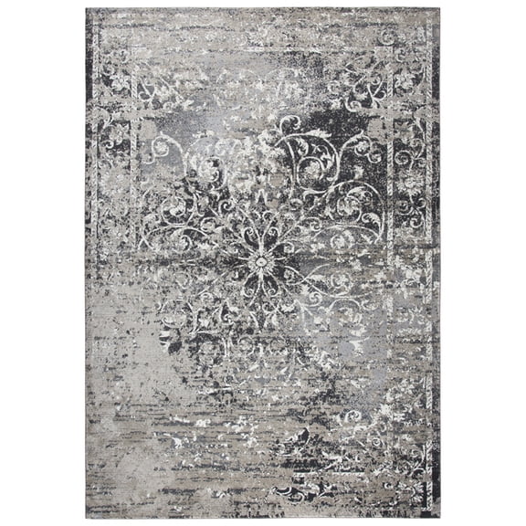Rizzy Rugs Panache Area Rug PN6981 Taupe Vintage Distressed 9' 10" x 12' 6" Rectangle