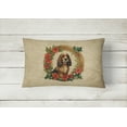 thumbnail image 2 of English Cocker Spaniel Christmas Flowers Throw Pillow 12 in x 16 in, 2 of 4
