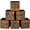 Rustic Brown, variant on Storage Cubes, Set of 6 Storage Bins with Handles, Foldable Oxford Fabric and Non-Woven Fabric Storage Boxes, 10.2x10.2x11 Inches, Fit Cube Storage Unit, Rustic Brown URFB126B01