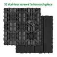 thumbnail image 5 of Wood Deck Tiles - 9 PCS Interlocking Outdoor Flooring 11.8x11.8 Inch - Waterproof Wood Plastic Composite Decking for Patio, Balcony, Backyard & Indoor Use (Black), 5 of 9
