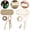 White + Golden, variant on 2 Sets Weaving Bag Kit, Oval PU Leather Bag Bottom with Adjustable Shoulder Strap, DIY Handmade Accessories for Crochet Knitting Bags, Wallets Backpacks