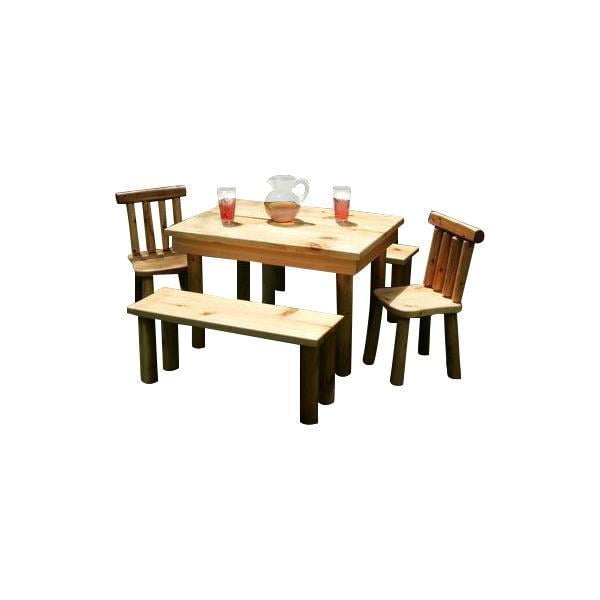 rustic kids table and chairs