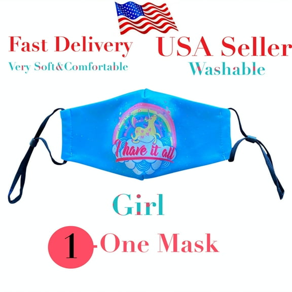 Girl Face mask, Handmade face mask, Mask, washable, Mask For Girl 2~15 years