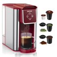 thumbnail image 1 of SIFENE Cafetera de una sola porción, cafetera de cápsulas 3 en 1 para cápsulas K-Pod, café molido y té de hojas con tamaño de taza de 6-10 oz, depósito de agua extraíble de 50 oz, rojo, 1 of 5