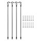 thumbnail image 2 of Paquete de 4 correas para caña de pescar con tornillos, soporte de cubierta de 18 pulgadas, bandas elásticas para kayak y barco, 2 of 9