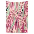 thumbnail image 3 of Ambesonne Pink Zebra Tablecloth Rectangular Table Cover, Funky Pastel Stripes, 60"x90", Multicolor, 3 of 4