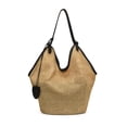 thumbnail image 6 of Straw Beach Bag for Women - Handmade Raffia Woven Tote Handbag, Summer Mesh Beach Purse for Vacation Holiday, 6 of 7