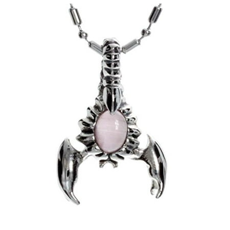 R.H. Jewelry - R.h Jewelry Stainless Steel Pendant, Scorpion with Purple Epoxy Resin