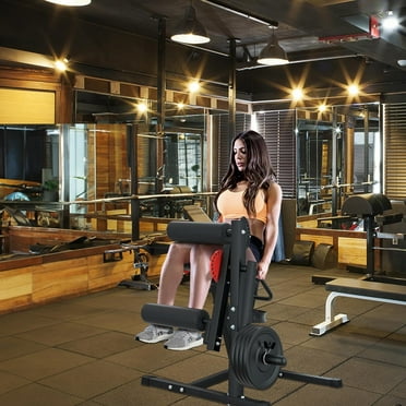 Reliancer Adjustable Leg Extension and Curl Machine, Black, for Lower Body Exercise, Home Gym Equipment