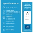 thumbnail image 4 of Ceptics 200W Step Down Voltage Converter - 220v to 110v Voltage Converter for Curling Iron, Straightener, Charger – USB-A & C Fast Charging – Type C Power Cord with A, G, I, E/F Plugs Included, 4 of 9