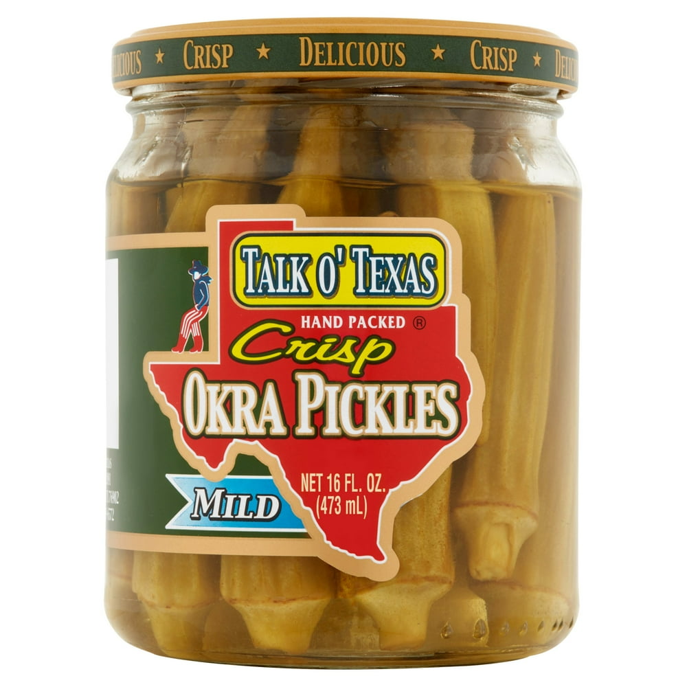 Talk O' Texas Mild Okra Pickles, 16 fl oz
