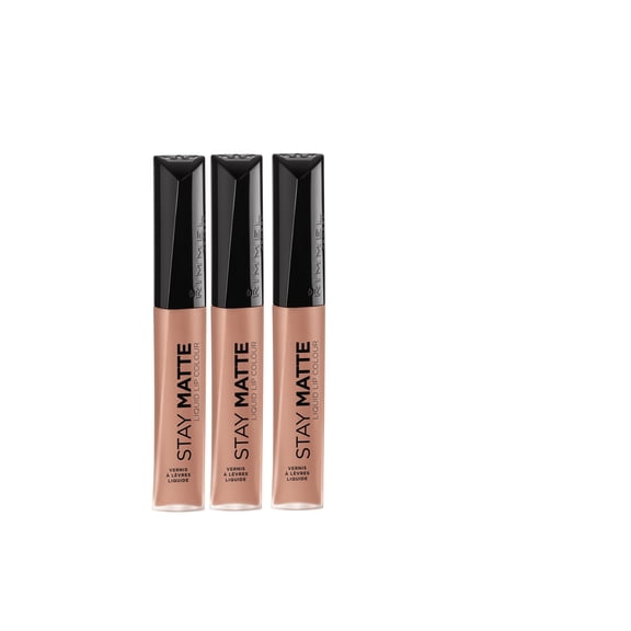 (3 pack) Rimmel London Stay Matte Liquid Lip Colour, Latte To Go, 0.21 oz