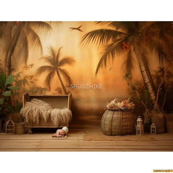 Summer Beach Digital Printed Photography Backdrops Tropical Holiday Childr Baby Birthday Party Photo Studio Background RD-01