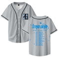 thumbnail image 1 of Freya Skye Stars Align Tour 2026 Jersey de béisbol camisa con cuello en V mujeres hombres ropa de calle de manga corta,Grey,S, 1 of 3