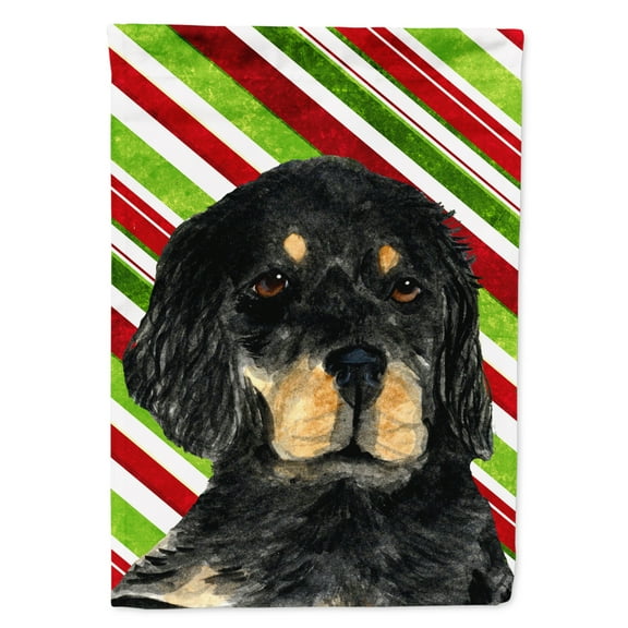 Carolines Treasures SS4584-FLAG-PARENT Gordon Setter Candy Cane Holiday Christmas Flag  multicolor