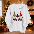 thumbnail image 2 of NSLGXD Women's Christmas Sweatshirt Cute Gnomes Print Crewneck Long Sleeve Casual Fall Winter Holiday Tops S-2XL, 2 of 9