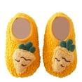 thumbnail image 4 of Shoes Boys Girls Carrot Sneakers Non- Rubber Sole Baby Crib First Walker Shoes Yellow 18 M-24 M, 4 of 6