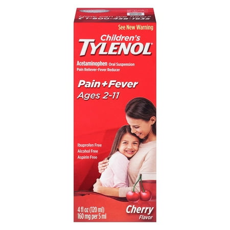 Children's Tylenol Oral Suspension Liquid, Cherry Blast, 4 Fl Oz Part No. 012304 (1/ea)