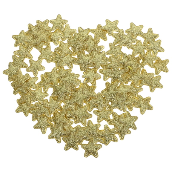 HOOWIFFY 100Pcs Golden Star Pattern Iron-On Patches for Clothing Accessories Personalization and Craft