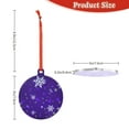 thumbnail image 3 of Zufioo Dark Purple Snowflakes Print Large Acrylic Christmas Ornaments, Suitable for Christmas Tree Christmas Holiday Party Pendant Decorations-Round Shape, 3 of 7