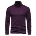 thumbnail image 2 of Turtleneck Sweatshirts for Men Long Sleeve Wool Tshirts Shirts Mens Trendy Solid Color Stretchy Slim Pullover Thermal Warm Basic Going-Out Tops, 2 of 8