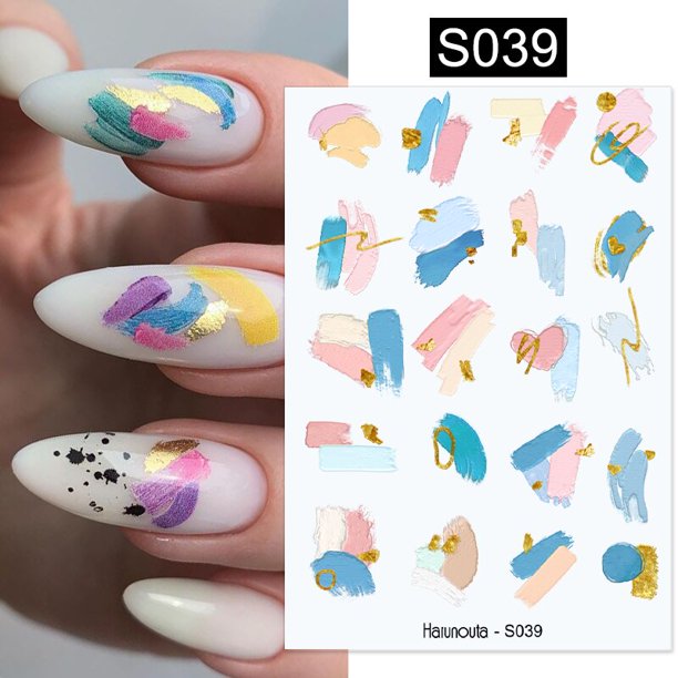 Harunouta corazón púrpura amor diseño 3D pegatina para uñas letras pegatinas cara patrón trasnfer deslizadores San Valentín decoración de uñas Tan Jianjun unisex
