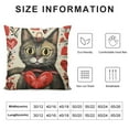 thumbnail image 5 of Nawypu  Valentines Day Pillow Cover Cat Hearts Be Mine Decor Holiday Farmhouse Pillow Case Gifts Decoration for Home Sofa Couch, 5 of 5