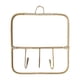 thumbnail image 1 of Soporte para estante colgante, percha de ropa de ratán, rústico, práctico con 3 ganchos, ganchos para colgar ropa, sombrero, camisa, traje, habitación, 1 of 9
