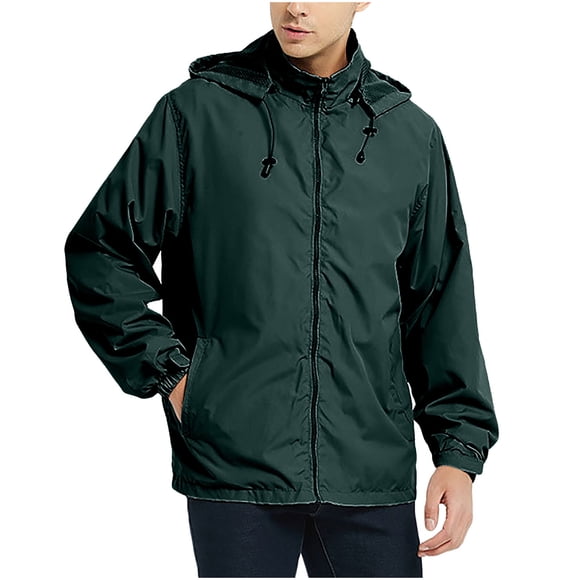 Ceisia Waterproof Windproof Men's Loose Fit Hooded Lightweight Rain Jacket Gift