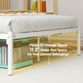 thumbnail image 3 of Yoneston Full Size Metal Platform Bed Frame with Faux Leather Upholstered Headboard for Adults Kids Bedroom Furniture, White, 3 of 8