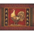 thumbnail image 2 of Poloson, Kimberly 32x26 Black Ornate Wood Framed with Double Matting Museum Art Print Titled - Mediterranean Rooster IV, 2 of 4