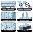 thumbnail image 3 of Teacher Tote Bag,LightBlue Dinosaurs Stars Moons Pattern Teacher Utility Tote Bag,Large Work Tote Bags for Women with Multiple Pockets,Top Zipper Closure,13.8x10.6x6.7 Inch, 3 of 5