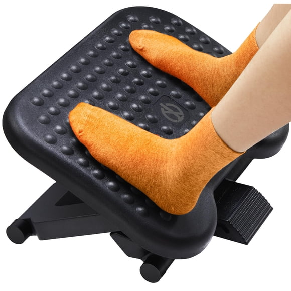 ErGear Under Desk Footrest, Adjustable Foot Rest with 3 Height Settings and 30-Degree Angle, Ergonomic Desk Foot Rest with Massage Texture, Foot and