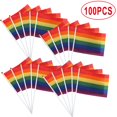 thumbnail image 1 of Rainbow Gay Pride Small Hand Waving Flag, 1 of 6