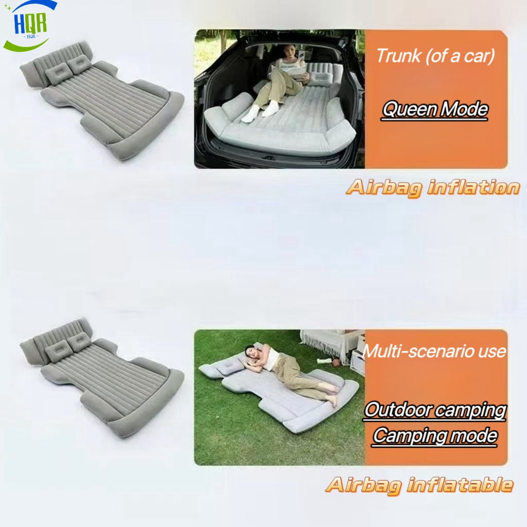 Car inflatable bed, foldable, camping use, travel essential, standard version, trunk use
