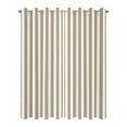 thumbnail image 2 of nqOlkjepod Outdoor Curtains for Patio Waterproof, Beige Striped Outdoor Privacy Panels Grommet, Modern Farmhouse Beige White Stripes Blackout Outside Curtains for Porch/Cabana 54"x84", 2 Panels, 2 of 8