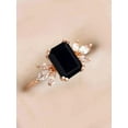 thumbnail image 3 of Natural Black Onyx Ring, Black Onyx Gemstone Ring, December Birthstone, Zircon Ring, Women Ring, Gold Micron, 925 Sterling Silver, Cocktail Ring, Dainty Minimalist Stacking jewelry, Mother's day Ring, 3 of 5
