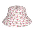thumbnail image 3 of Daiia Watermelon Pattern Bucket Hat - Trendy Cotton Sun Hat for Beach, Golf, Fishing - Fun Outdoor Vacation Boonie for Men and Women, 3 of 9