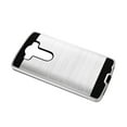 thumbnail image 3 of Lg V10 Hybrid Metal Brushed Texture Case In White, 3 of 4