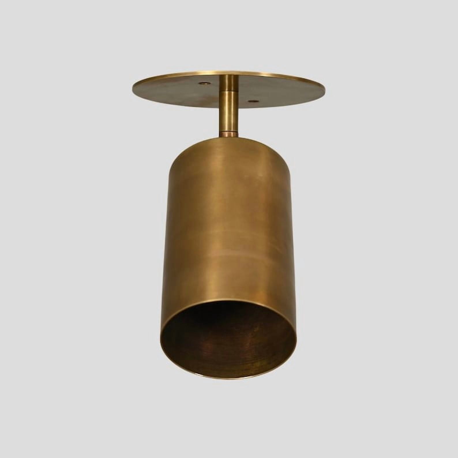 Semi Flush Mount Light Articulated Spot Ceiling Sconce Stilnovo Style Brass Wall Lamp Handmade Cylinder Mid Century