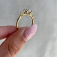 thumbnail image 4 of 1.5 Carat Oval Moissanite Three Stone Floral Cluster Art Deco Engagement Ring, 4 of 5