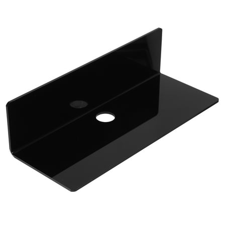 Hemoton Wall-mounted Acrylic Shelf L Shaped Floating Storage Shelf Sundries Rack