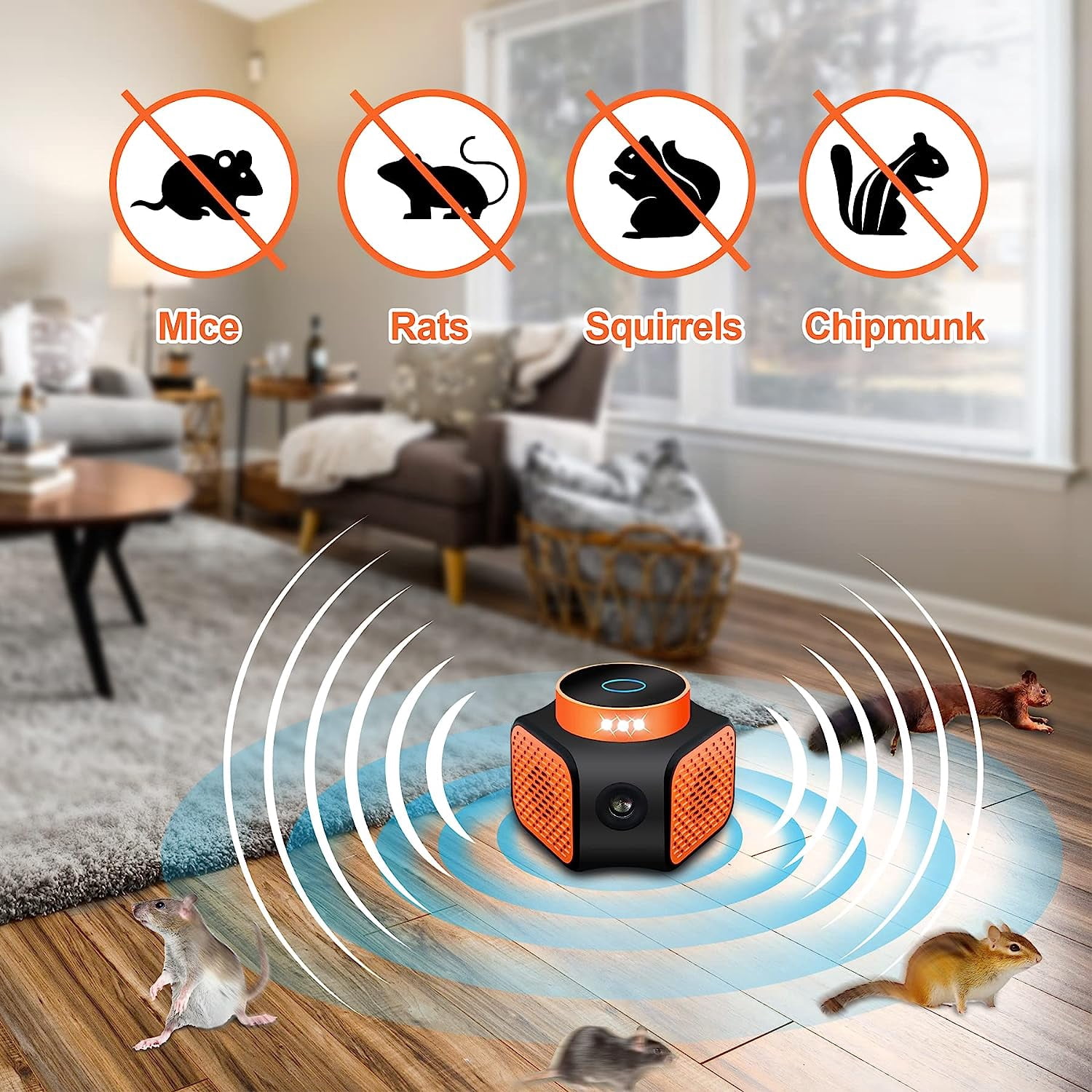 Ultrasonic Pest Repeller, KALLODEAR Mouse Repellent, Mice Repellent Plug-ins, Rodent Squirrels Repellent Indoor Ultrasonic Pest Repeller Mouse Deterrent Rat Control for Home garege