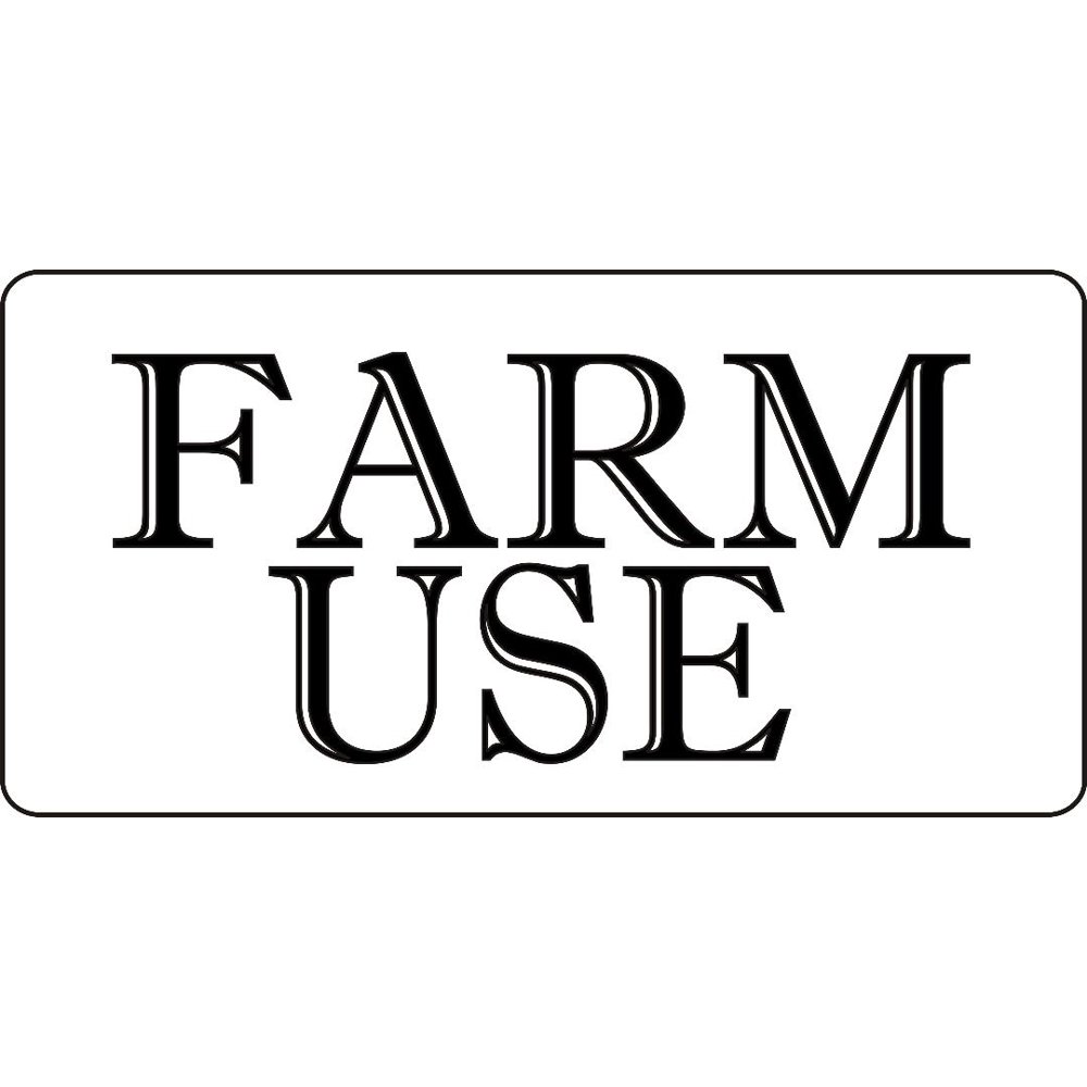Farm Use On White Photo License Plate