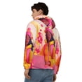 thumbnail image 4 of Naloa Digital Nomad Pink Landscape Men’s Hoodies, Zip up Hoodie, Sweatshirts,Hoodies for Men Sizes S-3XL-3X-Large, 4 of 5