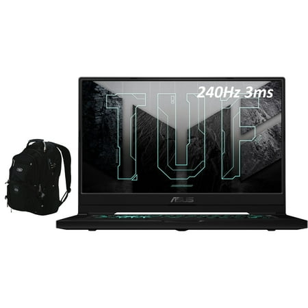 ASUS TUF Dash 15 Gaming & Entertainment Laptop (Intel i7-11370H 4-Core, 15.6" 240Hz Full HD (1920x1080), NVIDIA RTX 3070, 16GB RAM, Win 11 Home) with Travel & Work Backpack